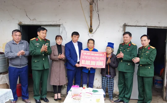 Cục Hậu Cần Quân Khu 4: Hỗ trợ 80 triệu đồng xây dựng Nhà tình nghĩa