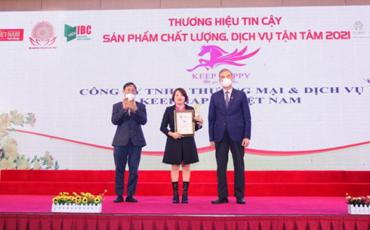 Keep Happy đạt Top 10 “Thương hiệu tin cậy, Sản phẩm chất lượng, Dịch vụ tận tâm” năm 2021