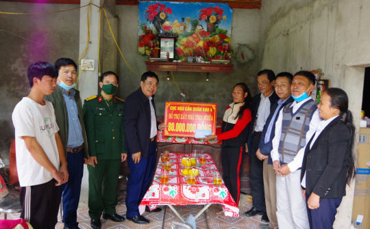 Cục Hậu Cần Quân khu 4: Hỗ trợ xây dựng Nhà tình nghĩa và thăm hỏi, tặng quà Tết tại Diễn Châu