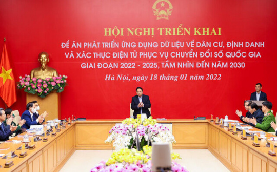 Triển khai Đề án phát triển ứng dụng dữ liệu về dân cư, định danh và xác thực điện tử phục vụ chuyển đổi số quốc gia