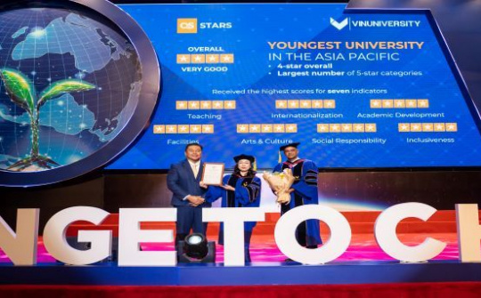 VinUni là đại học trẻ nhất châu Á – Thái Bình Dương đạt 7 tiêu chí QS 5 sao