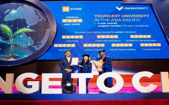 VinUni là đại học trẻ nhất châu Á – Thái Bình Dương đạt 7 tiêu chí QS 5 sao