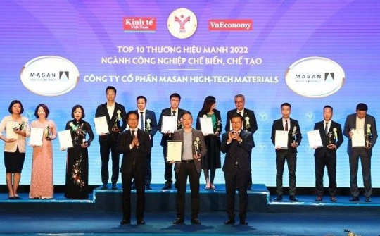 Masan High-Tech Materials được vinh danh Top 10 Thương hiệu Mạnh Việt Nam 2022