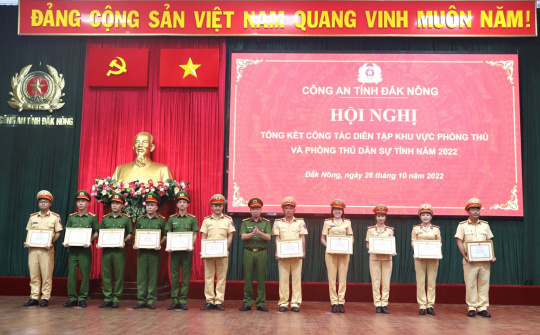 Công an Đắk Nông tổng kết công tác diễn tập khu vực phòng thủ và phòng thủ dân sự năm 2022