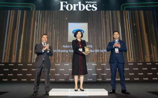 Vinamilk - Thương hiệu ‘Tỷ USD’ duy nhất trong Top 25 thương hiệu F&B dẫn đầu của Forbes Việt Nam