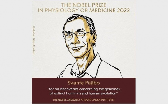 Giải Nobel Y Sinh 2022 vinh danh những khám phá về sự tiến hóa của loài người