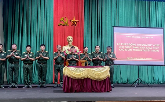 Trung đoàn 654, Cục Hậu cần QK 4: Chủ động, sáng tạo, khắc phục khó khăn, thi đua quyết thắng