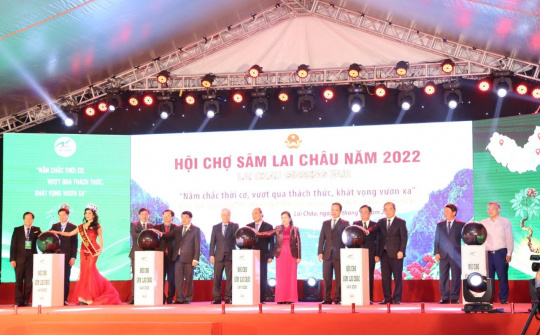 Khai mạc Hội chợ Sâm Lai Châu năm 2022