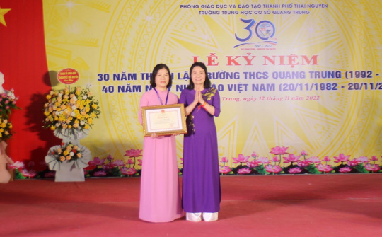 Thái Nguyên: Kỷ niệm 30 năm ngày thành lập trường THCS Quang Trung