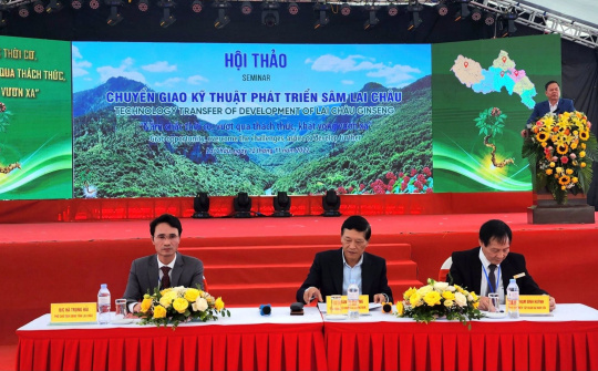 Hội thảo chuyển giao khoa học kỹ thuật phát triển Sâm Lai Châu