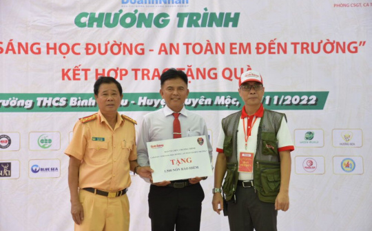 Caravan Ánh sáng học đường: “An toàn em đến trường” tại trường THCS Bình Châu