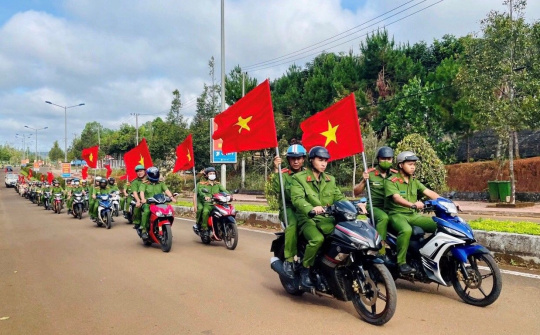 Công an Đắk Nông ra quân thực hiện đợt cao điểm bảo đảm ANTT dịp Tết nguyên đán