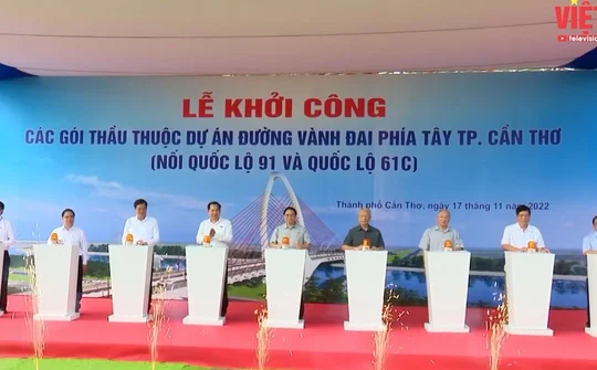 Thủ tướng Phạm Minh Chính dự lễ khởi công đường vành đai phía Tây TP. Cần Thơ