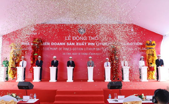 Vingroup khởi công Nhà máy sản xuất Pin Lithium 275 triệu USD tại Vũng Áng