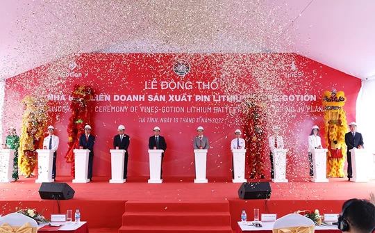 Vingroup khởi công Nhà máy sản xuất Pin Lithium 275 triệu USD tại Vũng Áng