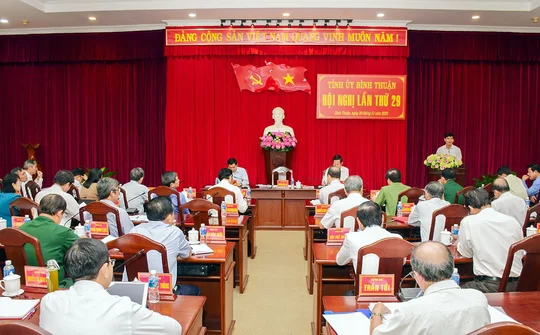 Bình Thuận - Hội nghị lần thứ 29 Ban Chấp hành Đảng bộ tỉnh (khóa XIV)