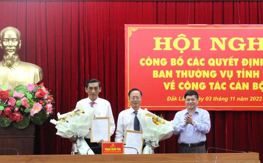 Đắk Lắk: Công bố các quyết định của Ban Thường vụ Tỉnh ủy về công tác cán bộ