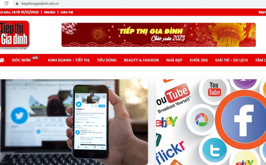 Tạp chí Tiếp thị và Gia đình thay đổi tên miền trang Thông tin điện tử tổng hợp