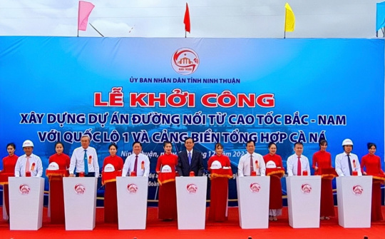 Khởi công Dự án đường nối từ cao tốc Bắc-Nam với Quốc lộ 1 và Cảng Cà Ná