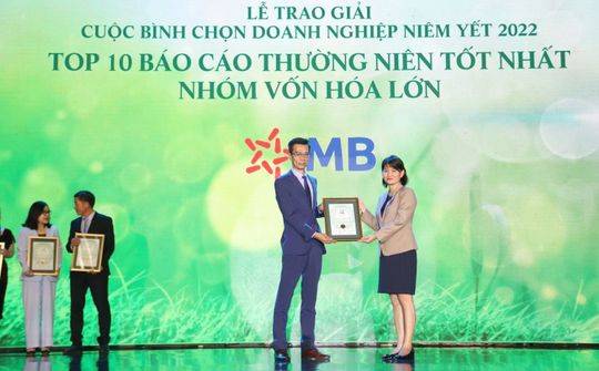 MB vào top 10 doanh nghiêp niêm yết có báo cáo thường niên xuất sắc nhất