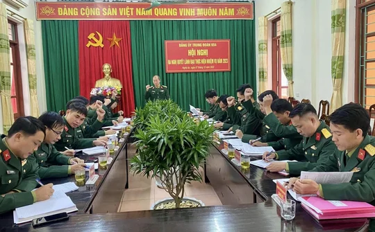 Đảng ủy Trung đoàn 654 ra nghị quyết lãnh đạo thực hiện nhiệm vụ năm 2023