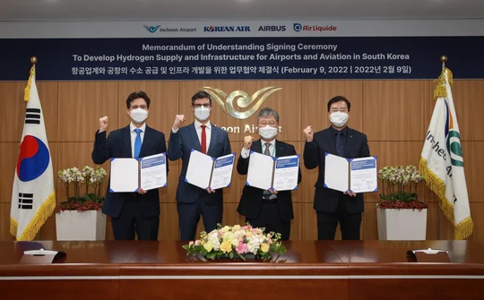 Airbus và doanh nghiệp Hàn Quốc nghiên cứu sử dụng hydro tại sân bay Incheon, Hàn Quốc