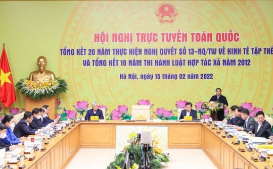 Thủ tướng chủ trì Hội nghị trực tuyến toàn quốc về kinh tế tập thể, hợp tác xã