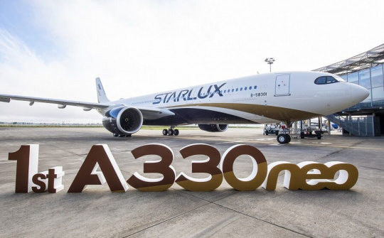 STARLUX ra mắt đội bay thân rộng với chiếc A330neo đầu tiên