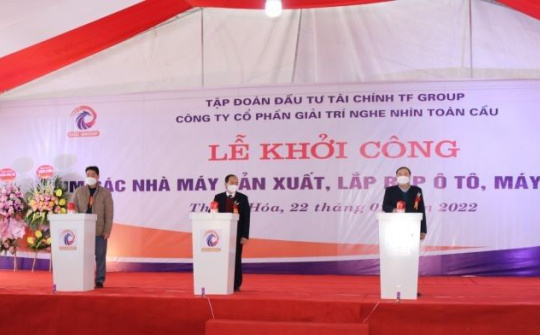 Khởi công Cụm các nhà máy sản xuất, lắp ráp ô tô, máy xây dựng 6.900 tỷ đồng tại Thanh Hóa