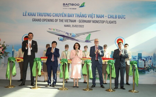 Bamboo Airways khai trương đường bay thẳng thương mại thường lệ Việt Nam – Đức