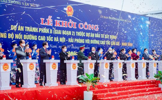 Khởi công xây dựng tuyến đường bộ nối cao tốc Hà Nội – Hải Phòng với cao tốc Cầu Giẽ - Ninh Bình