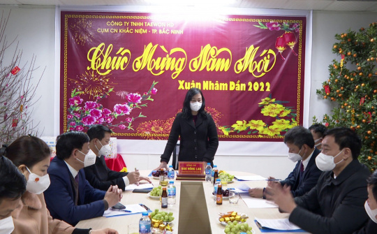 Bí thư Tỉnh uỷ Bắc Ninh động viên, chúc Tết tại Công ty TNHH TeaWon HD