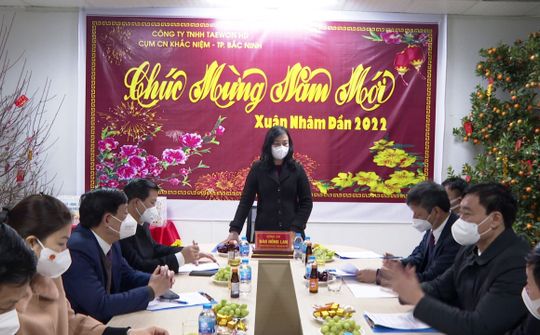 Bí thư Tỉnh uỷ Bắc Ninh động viên, chúc Tết tại Công ty TNHH TeaWon HD