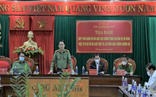 Công an tỉnh Đắk Nông tọa đàm góp ý xây dựng dự án Luật