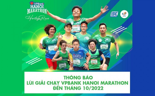 Lùi giải chạy VPBank Hanoi Marathon – Hành trình Di sản 2021 sang tháng 10/2022