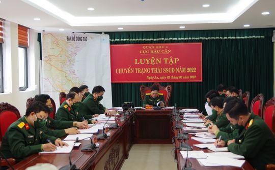 Cục Hậu Cần Quân Khu 4: Hoàn thành tốt nội dung luyện tập chuyển trạng thái sẵn sàng chiến đấu năm 2022