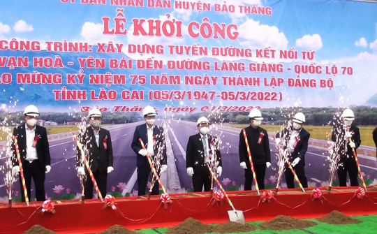Bảo Thắng: Khởi công công trình chào mừng 75 năm Đảng bộ tỉnh