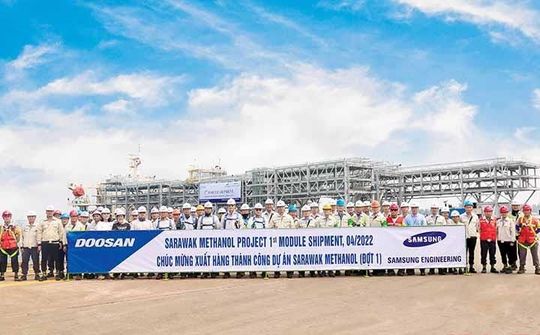Doosan Việt Nam xuất 9 mô-đun cho Nhà máy Lọc hóa dầu Sarawak, Malaysia