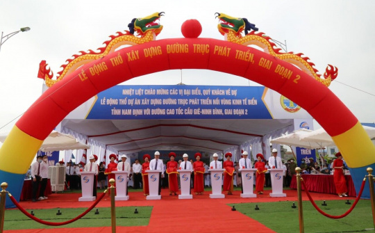 Khởi công tuyến đường trục phát triển kinh tế biển Nam Định giai đoạn II