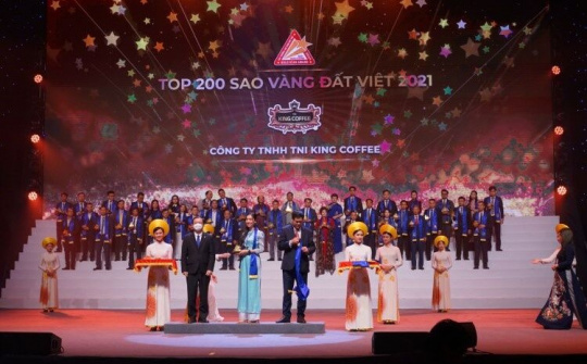 King Coffee đạt giải thưởng Sao Vàng Đất Việt 2021
