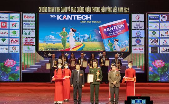 Sơn Kantech nhận Giải thưởng Thương hiệu Vàng Việt Nam năm 2022