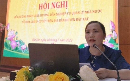 Bát Xát: Bồi dưỡng pháp luật, hướng dẫn nghiệp vụ QLNN về hòa giải ở cơ sở