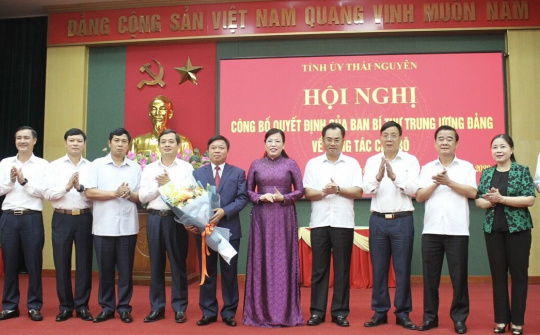 Thái Nguyên: Công bố quyết định của Ban Bí thư Trung ương Đảng về công tác cán bộ