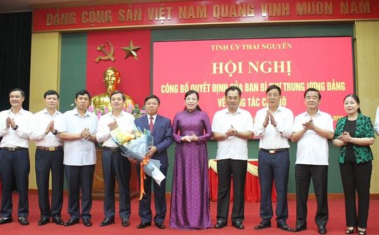 Thái Nguyên: Công bố quyết định của Ban Bí thư Trung ương Đảng về công tác cán bộ