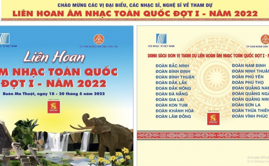 Đắk Lắk: Liên hoan âm nhạc Toàn quốc đợt I – Năm 2022