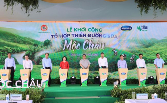Mộc Châu Milk và Vinamilk khởi công dự án Tổ hợp Thiên đường sữa Mộc Châu