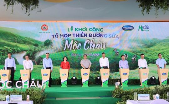 Mộc Châu Milk và Vinamilk khởi công dự án Tổ hợp Thiên đường sữa Mộc Châu