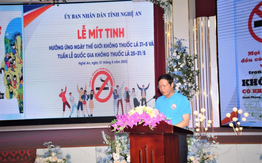 Nghệ An: Hưởng ứng Ngày Thế giới không khói thuốc lá 31/5 và “Tuần lễ Quốc gia không khói thuốc”