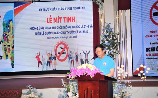 Nghệ An: Hưởng ứng Ngày Thế giới không khói thuốc lá 31/5 và “Tuần lễ Quốc gia không khói thuốc”