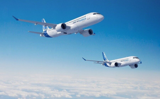 Máy bay Airbus A220 bay trình diễn tại khu vực Châu Á-Thái Bình Dương